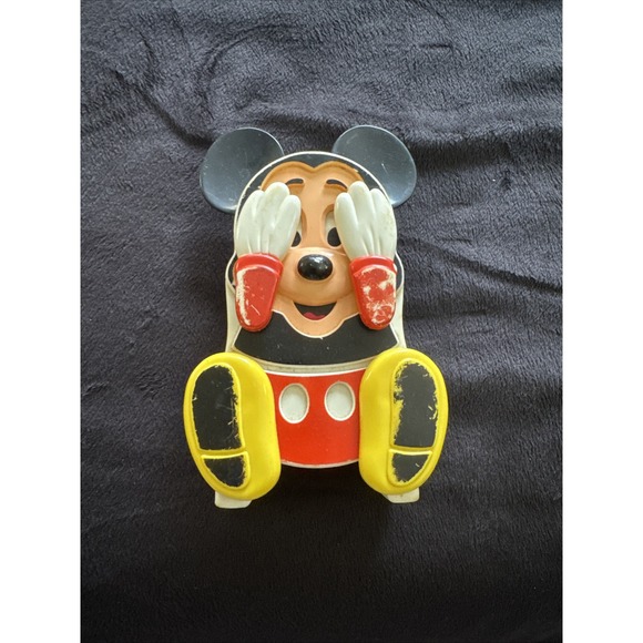 Vintage Illco Mickey Mouse‎ Windup Peek A Boo Musical Toy Walt Disney - Picture 1 of 6